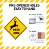 BTHUKO "Deer Xing" Crossing Sign, Animal Deer Crossing Aluminum Metal