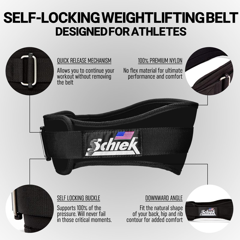 Schiek Sports 2006 Nylon 6" Weight Lifting Belt - Support
