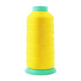 Mandala Crafts Bonded Nylon Thread Yellow Heavy Duty Sewing Threads - 1100 YDs Size 92 280D T90 Tex 90 Thread for Leather Jeans Weaving Outdoor Marine Upholstery Threads