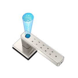 KENRONE Fingerprint Door Lock Handle Lock,Keyless Entry Door Lock with keypad Password,Smart Door Lock for Home,Storage,Bedroom,Office,Hotel,Garage