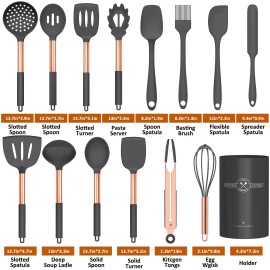 Umite Chef Silicone Cooking Utensil Set, Umite Chef Kitchen Utensils 15pcs Cooking Utens...