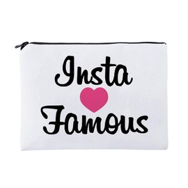 Small toiletry bag, cosmetic bag, make-up bag, toiletry bag with stylish print motifs for handbag, travel and holiday., Insta Famous (Multicolour) - LB00483