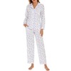 LUBOT 100% Cotton Pajamas for Women 2PC PJ Set Poplin