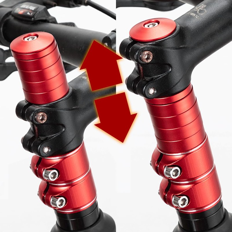 YERGOFE Bike Stem Riser - 3 Pack - Adjustable Height