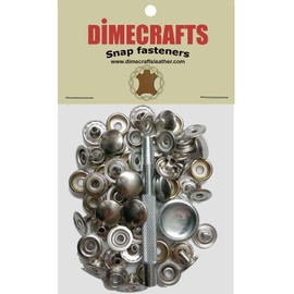 -Dimecrafts Line 24 Long Post Snap Fasteners Buttons Compare to Tandy DIM (Nickel Plated)