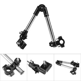 Fabater Umbrella Mount, 360° Adjustable Bicycle Umbrella Stretch Holder, Bicycle Umbrella Clamp for Stroller Wheelchairs with 0.79-0.98 Inch Handlebars (Black)