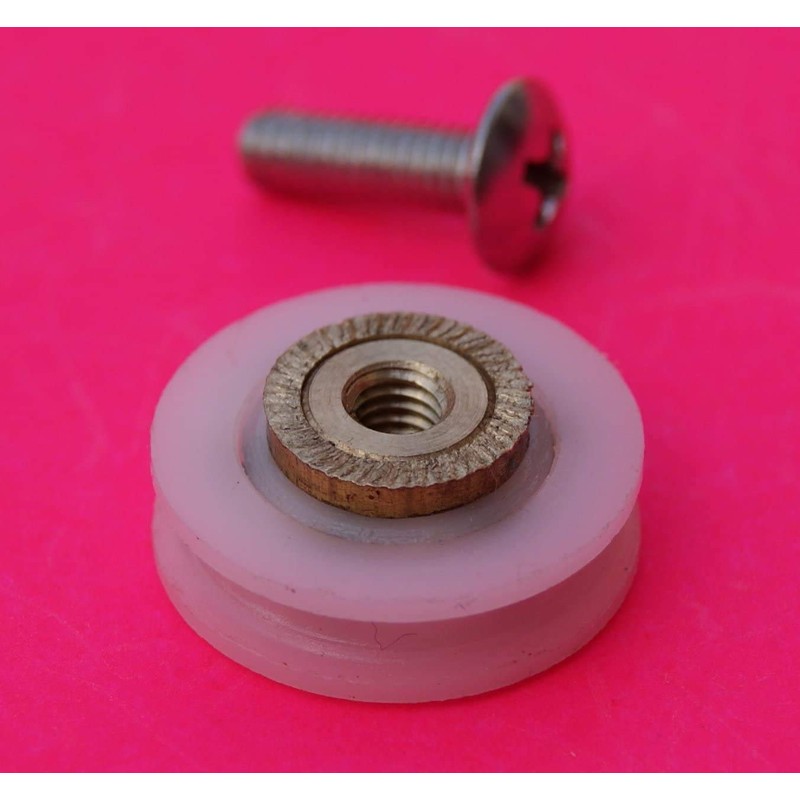 Replacement Shower Door Rollers/Runners/Wheels Grooved 19mm Diameter (19mm-8cs)
