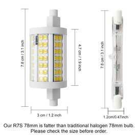 Familite R7S LED Bulb 78MM, 15W Dimmable J78 Flood Light, 150W Halogen T3 Replacement for Torchiere Wall Sconce Work Banker Light, Cool White 6000K, Pack of 4