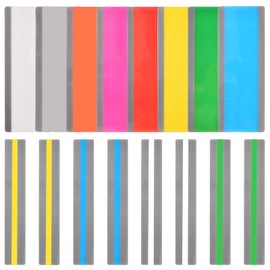 Kioiner 16 Pcs Guided Reading Strips, 2 Sizes Colored Overlay Highlight Bookmarks, Colorful Highlight Strips Help with Dyslexia for Crystal Children Teacher Dyslexia People Adults Reading Beginner (A)