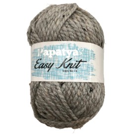 Super Chunky Tweed with Wool 150g Ball Easy Knit Papatya Knitting/Crochet Yarn (J2150 Light Grey Tweed)