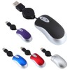 Mikikit Wired Mouse Optical Retractable USB Mouse Laptop Mouse Wire