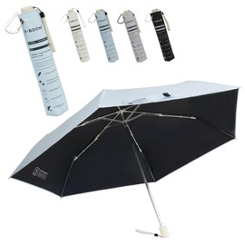 [High Function/Cold Feeling] Sun Shade Sun Umbrella for Rain and Sun, Foldable, UV Protection, Ultra Lightweight, 6.7 oz (197 g), Heat Rejection, Small, 6 Ribs, Wind-resistant Structure, Water
