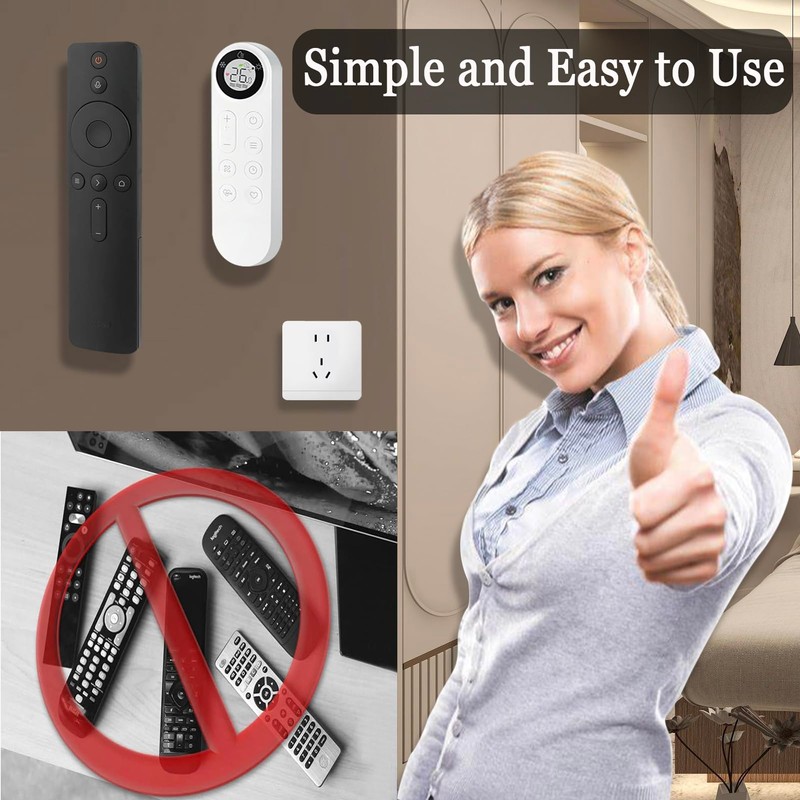 6PCS Magnetic Remote Control Holder, Self Adhesive Upgraded Remote Control