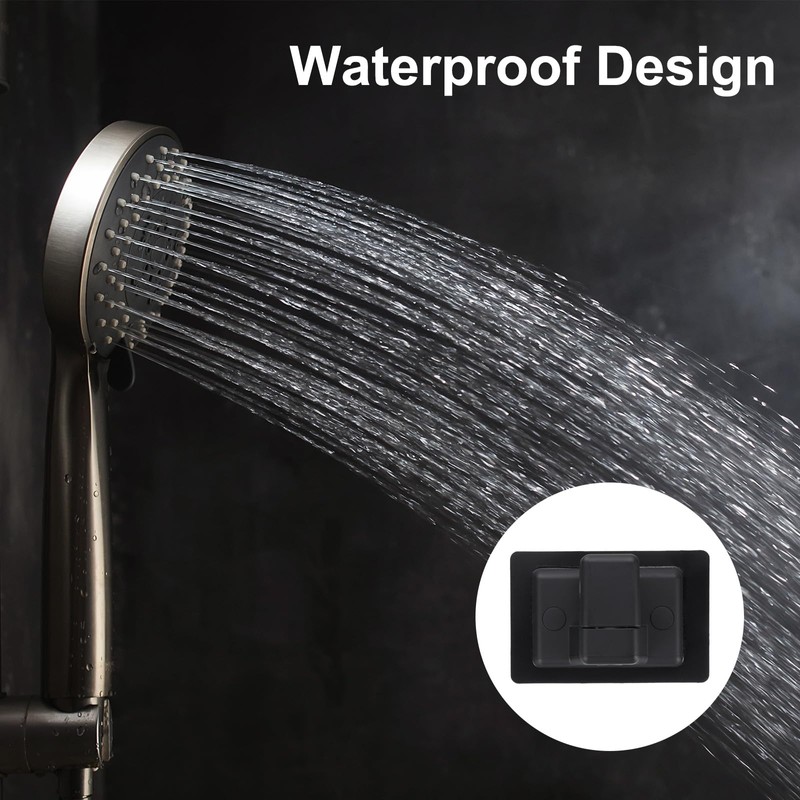 uxcell Shower Head Holder Strong Adhesive, Adjustable Handheld Shower Wand