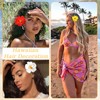 Hebterrka Pack of 4 Hawaiian Flower Hair Clips for Women,