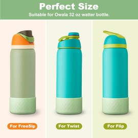 yoelike Silicone Boot for Owala Water Bottle 32 oz, Anti-Slip Protective Sleeve for FreeSip/Twist/Flip, Bottom Bumper Cover for Watter Bottle Accessories