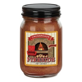 Crossroads Fireside Pint Scented Mason Jar Candle, 12 Oz, Home Fragrance Accessories