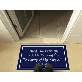 Ring The Doorbell and Let Me Sing You The Song of My People Doormat Non Slip Door Mats Thin Home Carpets for Front Door Kitchen Bedroom Garden, 23.6" x 15.7"