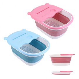 folding folding foot bath blue