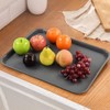 Vcansay Larger Plastic Fast Food Restaurant Serving Trays, Deep Grey,