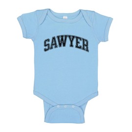 TATY Kids Arch Sawyer Baby Infant One Piece Bodysuit Newborn Light Blue