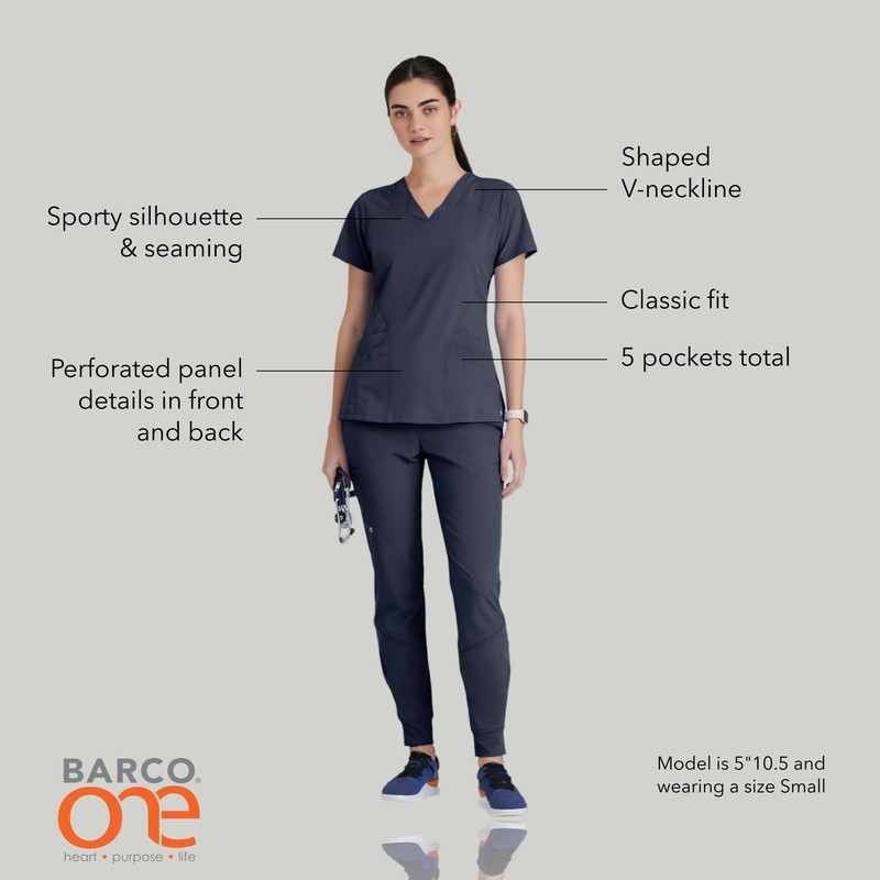 BARCO One Pulse Classic Fit Scrub Top for Women –