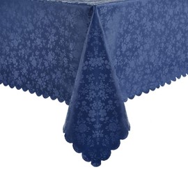 Romanstile Oilcloth Tablecloth, Blue, 140 x 240 cm, Washable, 350 GSM, Outdoor Plastic Tablecloth, Waterproof, Decoration for Garden, Party, Dining Table, Summer, Spring, Pink, Camping, Outdoor,