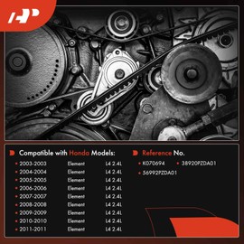 A-Premium Engine Serpentine Drive Belt Compatible with Honda Element 2003-2011 2.4L - Replace# 38920PZDA01