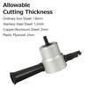 Sheet Metal Nibbler Cutter Double-headed Sheet Cutter Nibbler Drill Attachment