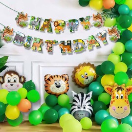 Seyal® Jugle Safari Happy Birthday Banner