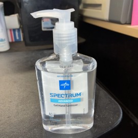 Medline Spectrum Gel Hand Sanitizer with 70% Ethyl Alcohol, 8 oz., EXPIRES 11-14-2026
