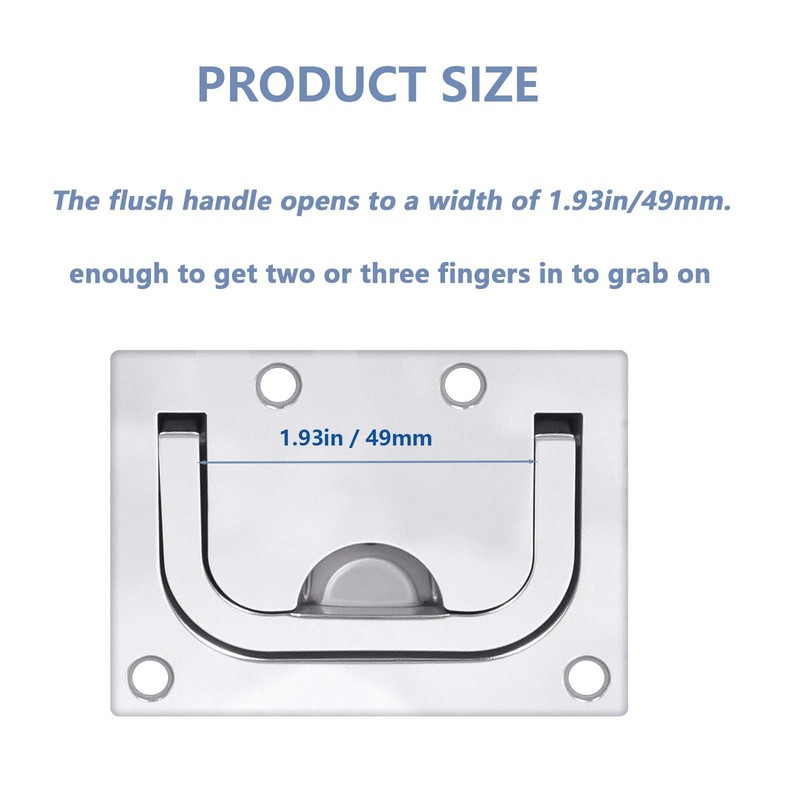 Pyntrax 316 Stainless Steel Flush Lifting Handle and Recessed Door