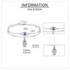 JERWLI Evil Eye Hamsa Anklet Sterling Silver Evil Eye and