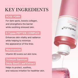 medicube medicube PDRN Pink Peptide Toner I Pink Glow Toner for Skin Boosting, Soothing and Calming, Uneven Skin Tone, Rose PDRN & Peptide & Niacinamide, Korean Skin Care (250ml / 8.45 fl. oz.)