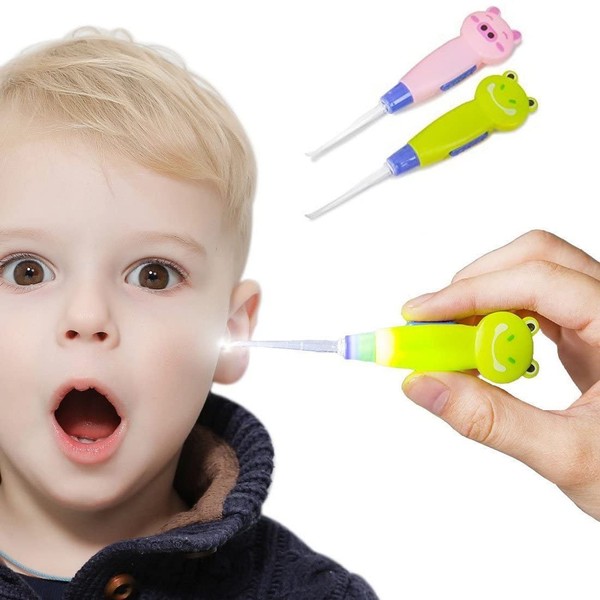 Ear Wax Removal Tool for Kids with LED Light, Remove Ear Wax with LED Light for Easy Access 2Pack
