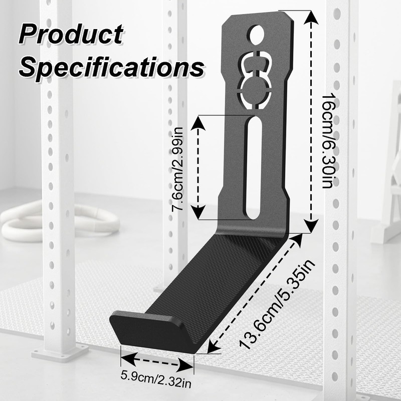 Universal Kettlebell Holder for Power Rack, Adjustable Slot Design Fits