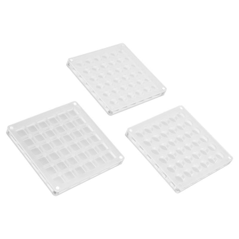 3pcs 36 Grids Acrylic Magnetic Shell Display Case Decorative Shell