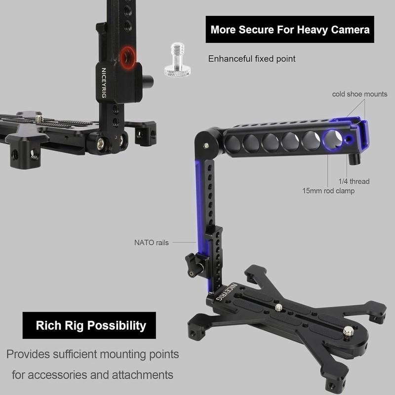 NICEYRIG Camera Hand Grip Set with Side Mounts, Quick Release