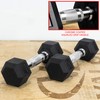 Valor Fitness RH Rubber Hex Dumbbells for Strengthening and Toning