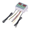Dual Temperature Controller Waterproof Digital Thermostat with Data Storage for