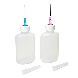 Gaunt Industries®- Oiler Boiler Art Bottle Set- Including (1) HYPO-200 with 25 gauge blunt needle & (1) HYPO-490 with 18 gauge blunt needle- Watercolor & Acrylic Paint Applicator- 1-1/4 Ounce Bottle