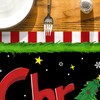 Christmas Table Runner Navidad Kitchen Dining Table Centerpiece Winter Xmas