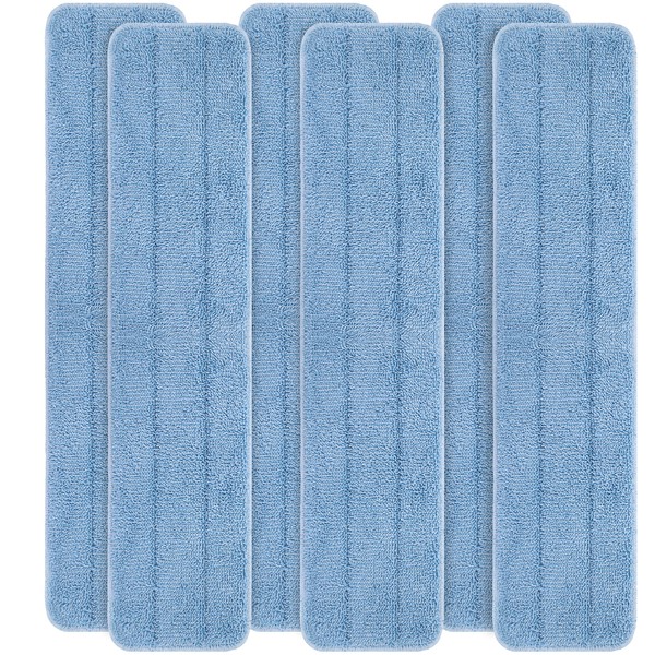 LTWHOME 24" Multi-Color Combination Microfiber Commercial Mop Refill Pads Fit for Wet or Dry Floor Cleaning (Pack of 6)
