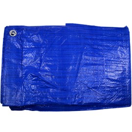 Tarpaulin 3 x 5 m Blue Waterproof + 1 x Image Magnet! Fabric Tarpaulin with Eyelets Garden Tarpaulin Camouflage Tarpaulin for Outdoor & Garden Wood Camping & Survival Equipment Construction Tarpaulin