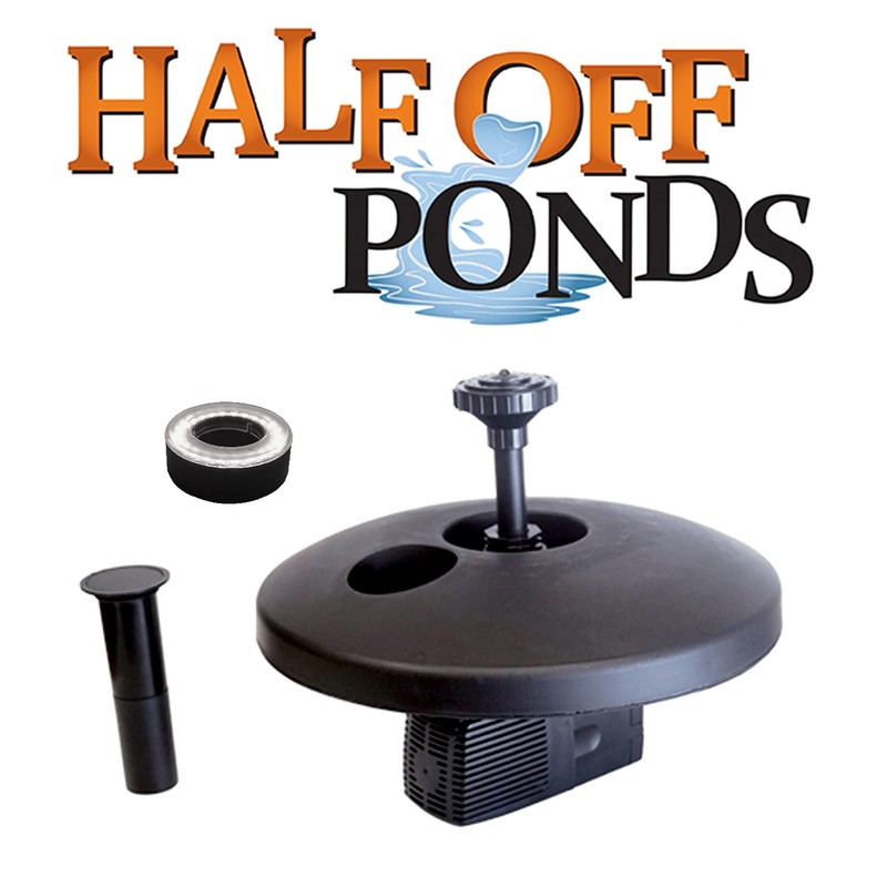 HALF OFF PONDS Small Floating Fountain – 750 GPH Pump
