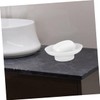 MAGICLULU Frosted Glass Soap Dish Round Bathroom Replacement Soap Holder