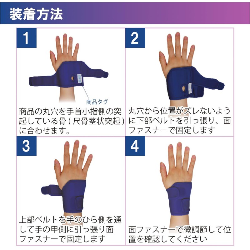 Bamboo Tiger [Wrist Support] Sofflower Fur TFCC (TFCC Damage), Navy,