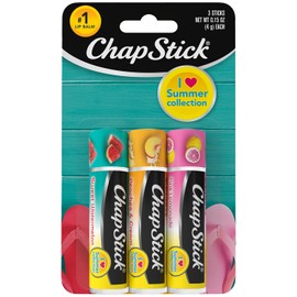 ChapStick Lip Balm, I Love Summer Collection, Variety 3-Pack – Sweet Watermelon, Peaches & Cream, Pink Lemonade, Moisturizing Lip Care, 0.15 Oz Ea