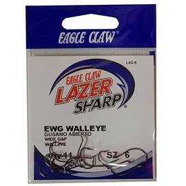 Lazer Wide Gap Walleye Hook Platinum Black