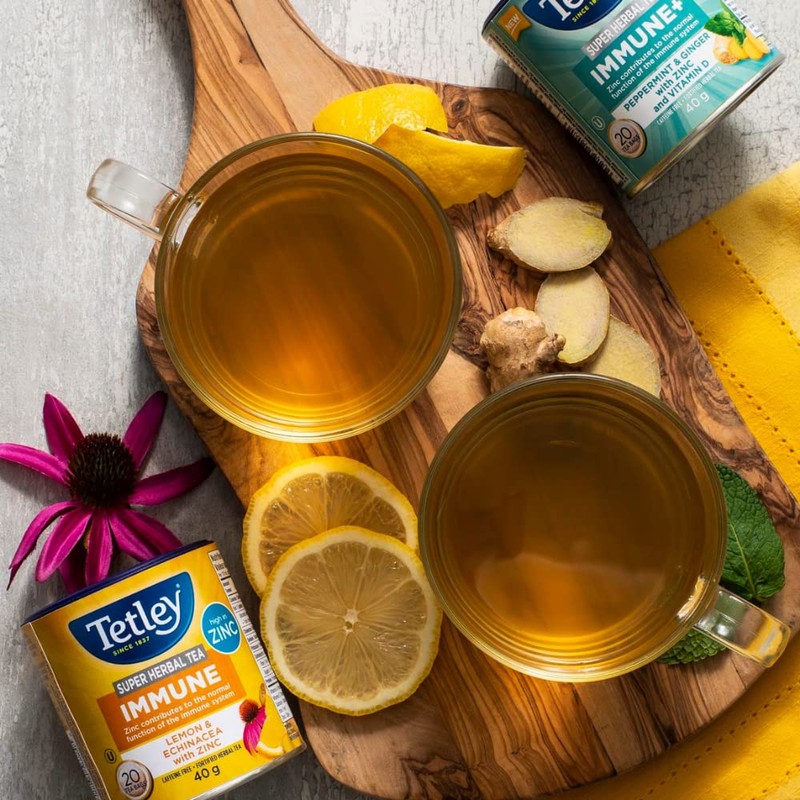 Tetley Super Herbal Immune Tea: Lemon & Echinacea with Zinc